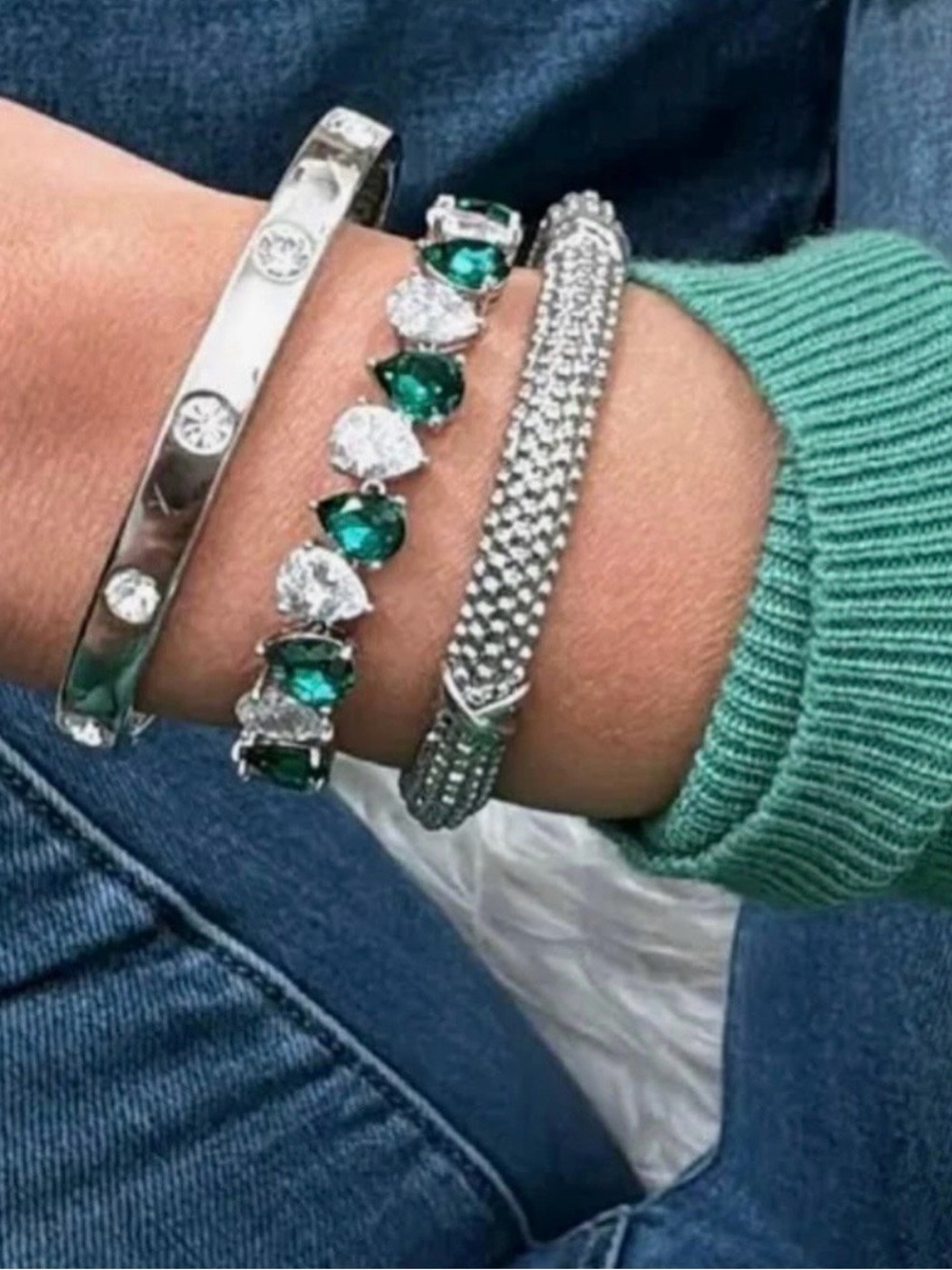 Park Lane “Frosted Frazier” Tennis Bracelet! NWOT! Has Been Altered!! - Picture 5 of 12